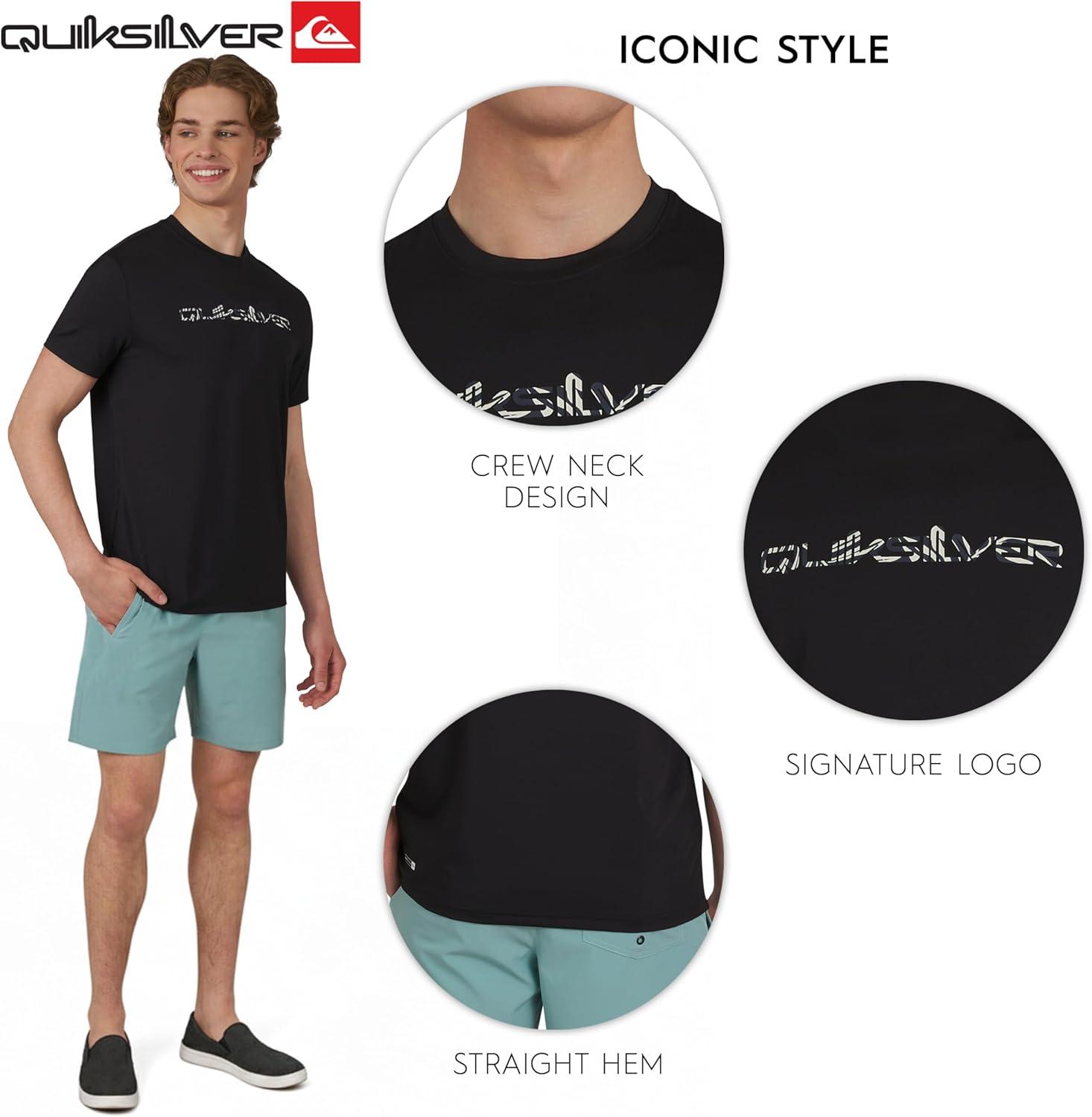 image:imageQuiksilver Mens Swimwear Regular Fit UPF 50 Short Sleeve Sun TeeBlack