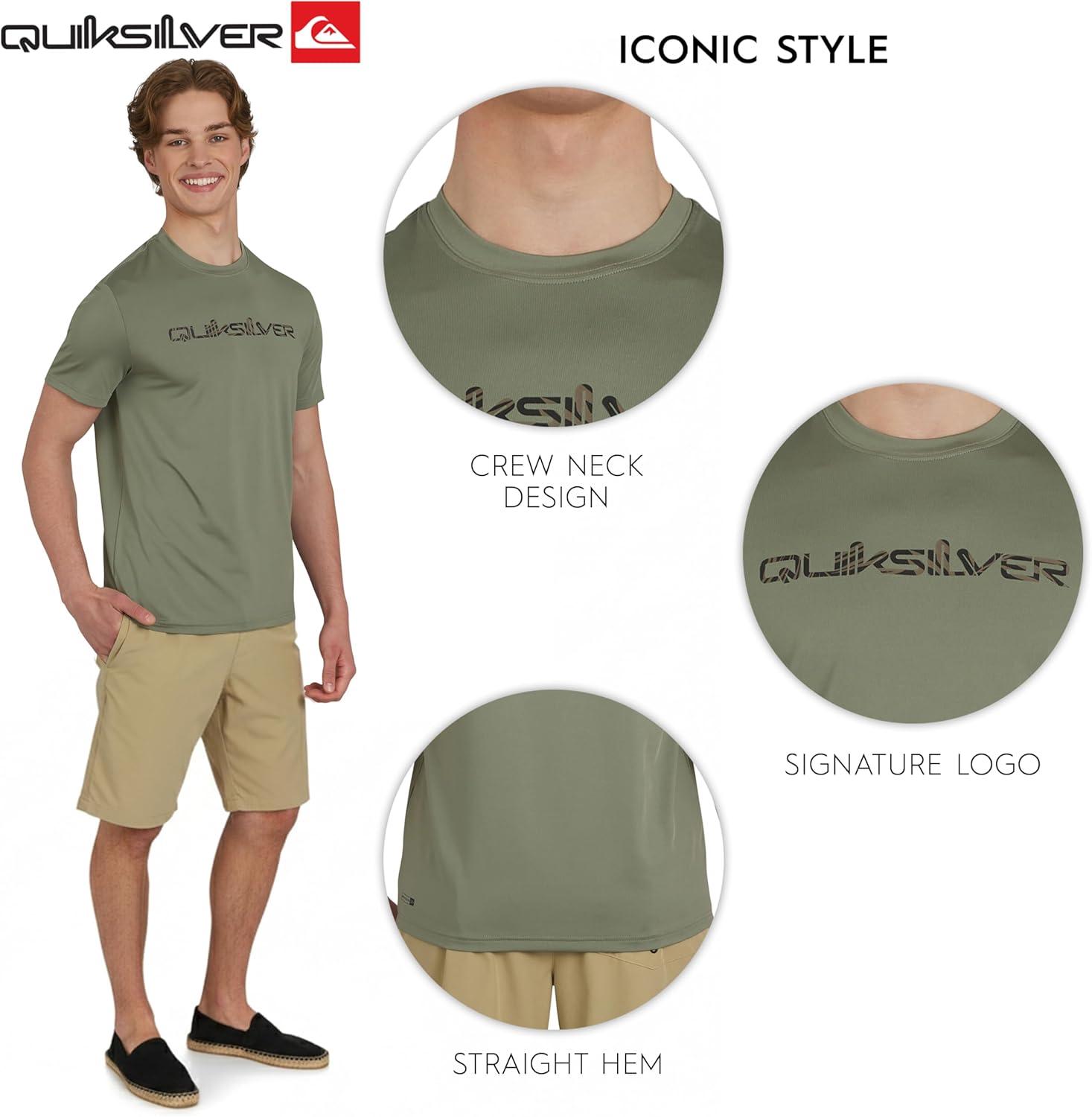 image:imageQuiksilver Mens Swimwear Regular Fit UPF 50 Short Sleeve Sun TeeSea Spray