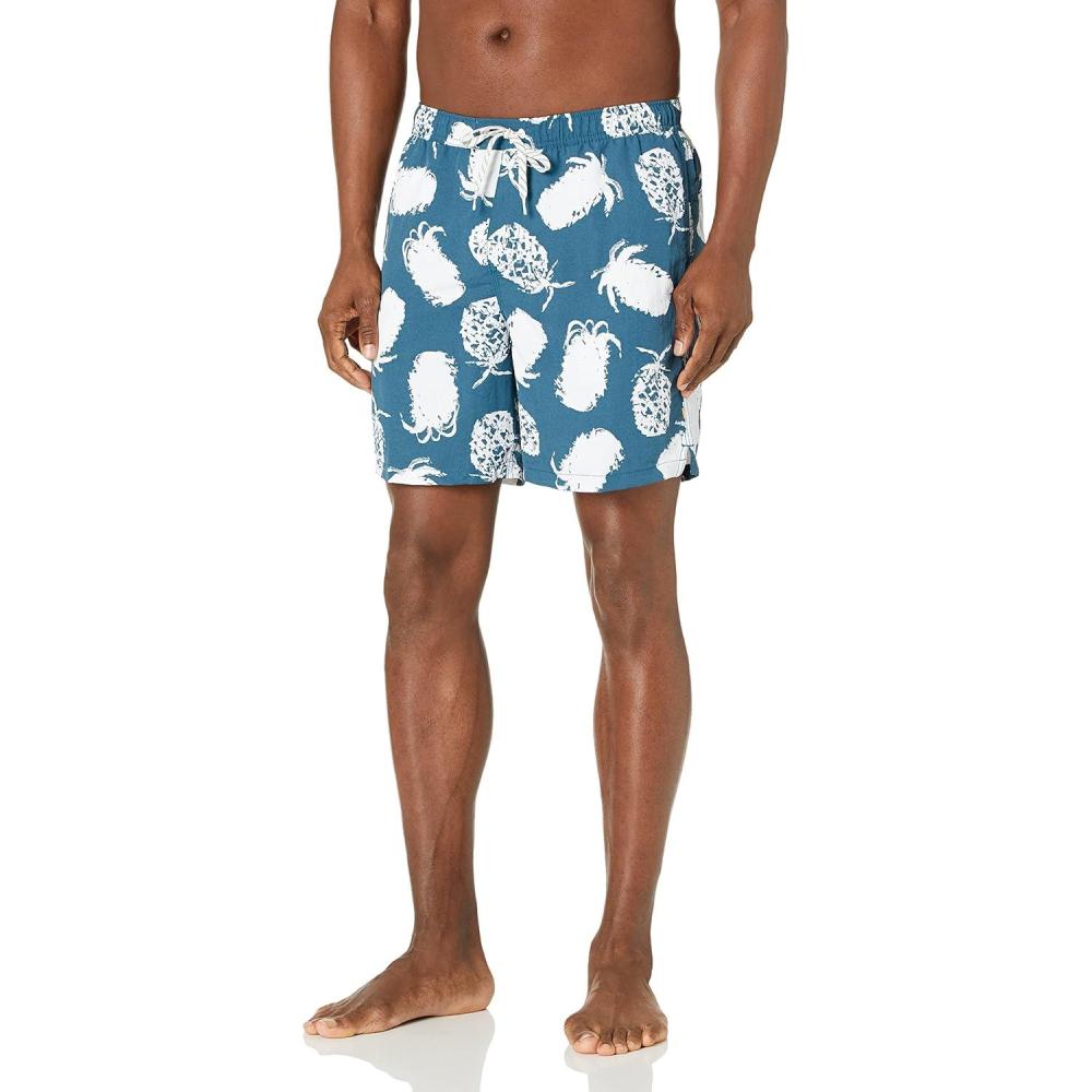 image:imageQuiksilver Mens Pineapple Web Volley 18 Boadrshort Swim TrunkMajolica Blue