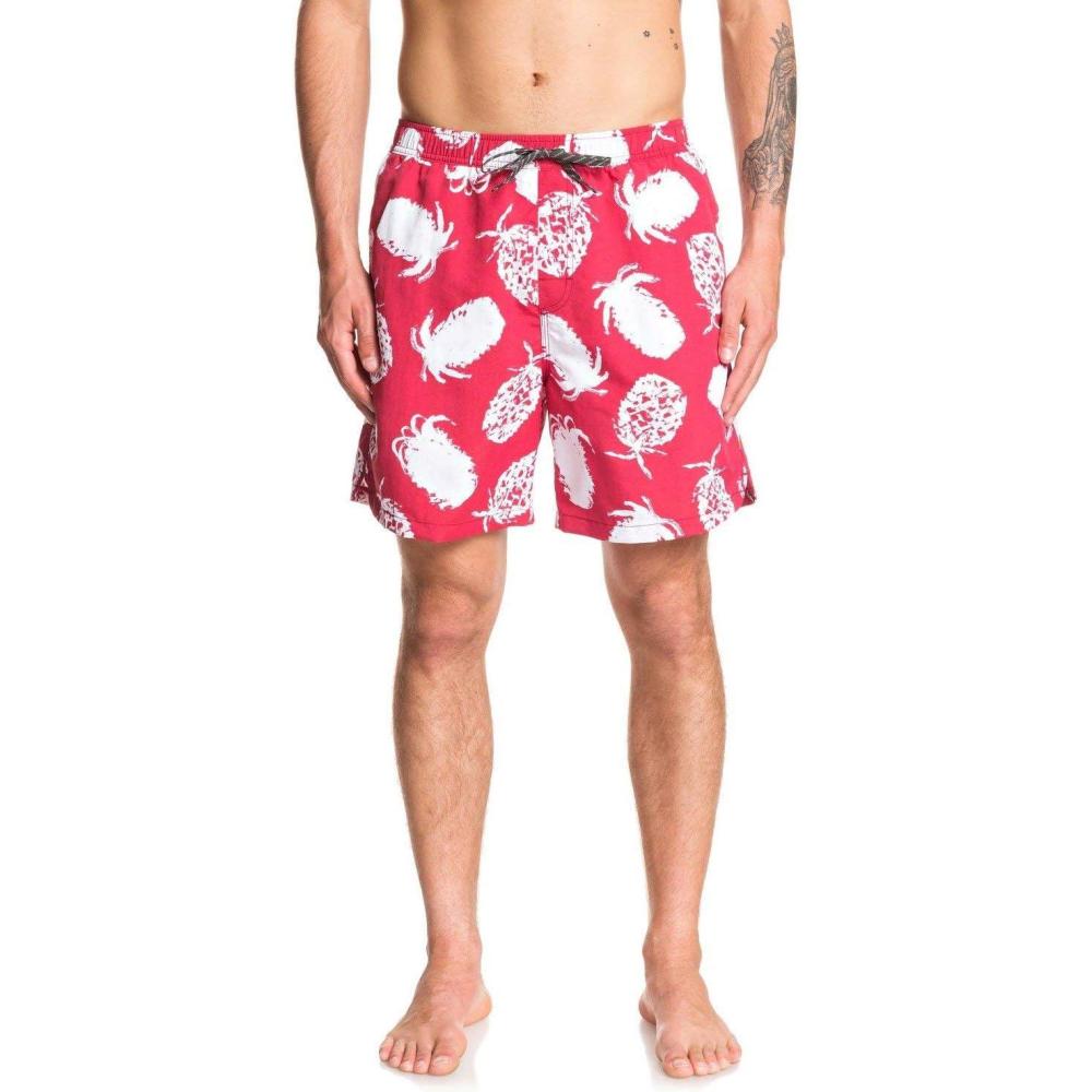 image:imageQuiksilver Mens Pineapple Web Volley 18 Boadrshort Swim TrunkRio Red