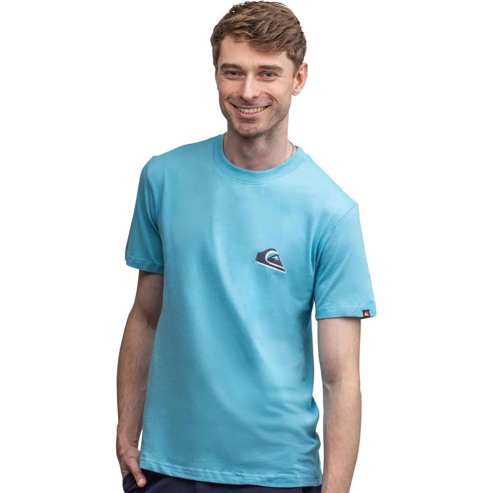 image:imageQuiksilver Mens Regular Fit Soft Cotton Short Sleeve TShirt SXLBeach Blue