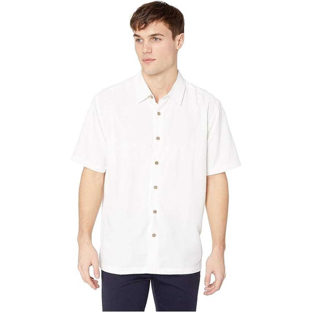 image:imageQuiksilver Mens Tahiti Palms 4 Button Up Woven TopWhite 233
