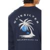 Quiksilver Men’s Palm Island Long Sleeve Screen Tee(Navy)