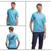 Quiksilver Men’s Regular Fit Soft Cotton Short Sleeve T-Shirt (S-XL)(Beach Blue)