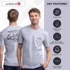 Quiksilver Men’s Regular Fit Soft Cotton Short Sleeve T-Shirt (S-XL)(Heather Grey)