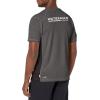 Quiksilver Men’s Standard Bamboo Check Short Sleeve Rashguard Surf Tee Shirt(Dark Shadow)