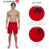 Quiksilver Men’s Swimwear Regular Fit Fixed Waist UPF 50 Quick Dry 22 Inch Board Shorts(Quik Red)