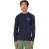 Quiksilver Men’s Palm Island Long Sleeve Screen Tee(Navy)