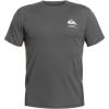 Quiksilver Men’s Standard Bamboo Check Short Sleeve Rashguard Surf Tee Shirt(Dark Shadow)