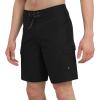 Quiksilver Men’s Swimwear Regular Fit Fixed Waist UPF 50 Quick Dry 22 Inch Board Shorts(Black)
