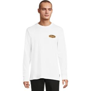 Quiksilver Men’s Impaired Camo Long Sleeve Screen Tee(White)