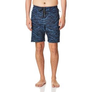 Quiksilver Mens Paddler Print Boardshort 19 Boardshort Swim Trunk(Ensign Blue Paddler Print Boardshort 19)