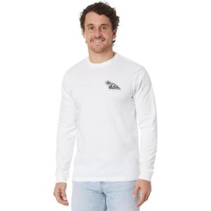 Quiksilver Men’s Palm Island Long Sleeve Screen Tee(White)