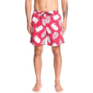 Quiksilver Mens Pineapple Web Volley 18 Boadrshort Swim Trunk(Rio Red)