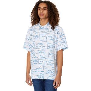 Quiksilver Men’s Quiksilver Men’s Bento Button Up Woven Top(Bento White 234)