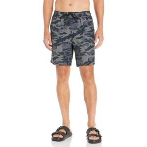 Quiksilver Men’s Standard Surf Stretch Printvolley Elastic Waist Volley Swim Trunk Bathing Suit, Camoflage Waterman, Medium