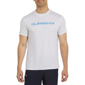 Quiksilver Men’s Swimwear Regular Fit UPF 50 Short Sleeve Sun Tee(White)