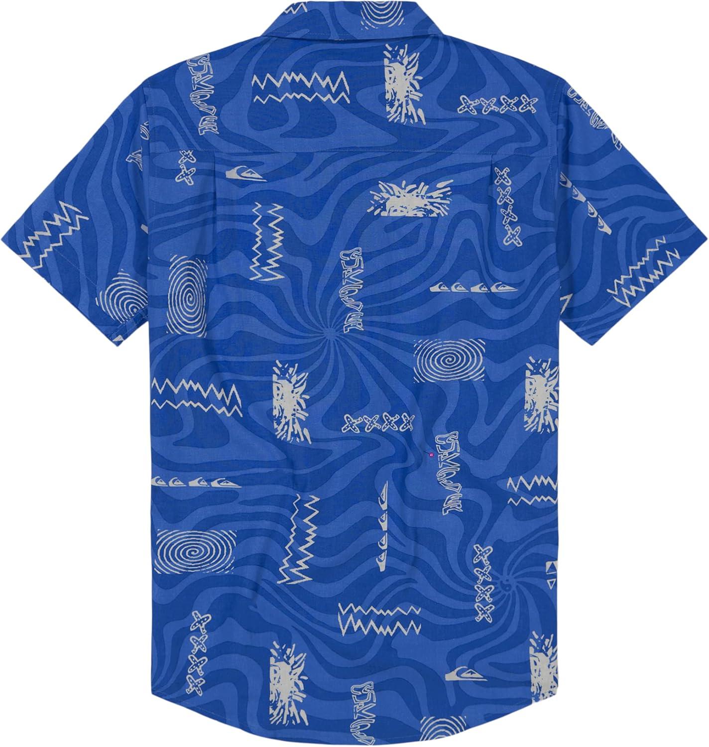 image:imageQuiksilver Boys Short Sleeve Classic Woven Shirt Button Down Top Stylish amp ComfortableNebulas Blue