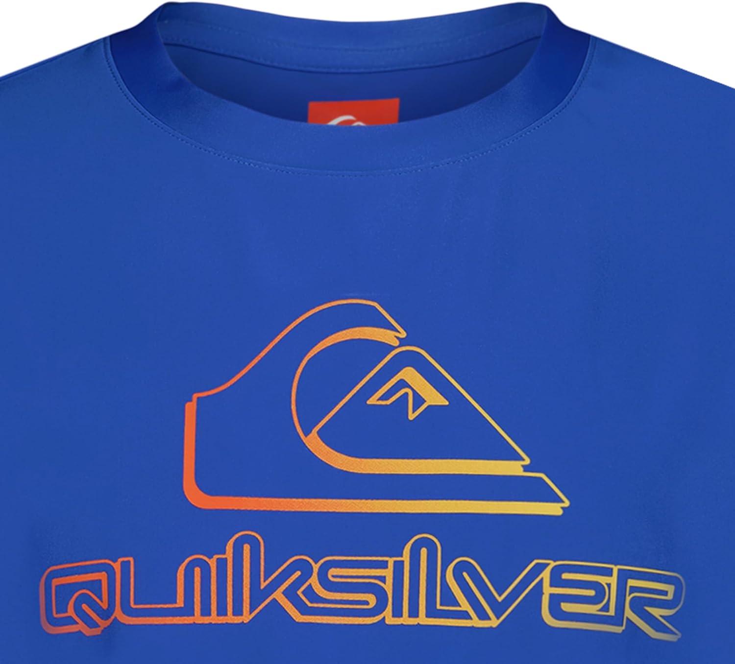 image:imageQuiksilver Boys Short Sleeve Rashguard Surf Shirt with UPF 50 Sun Protection Kids Swim TopNebulas Blue