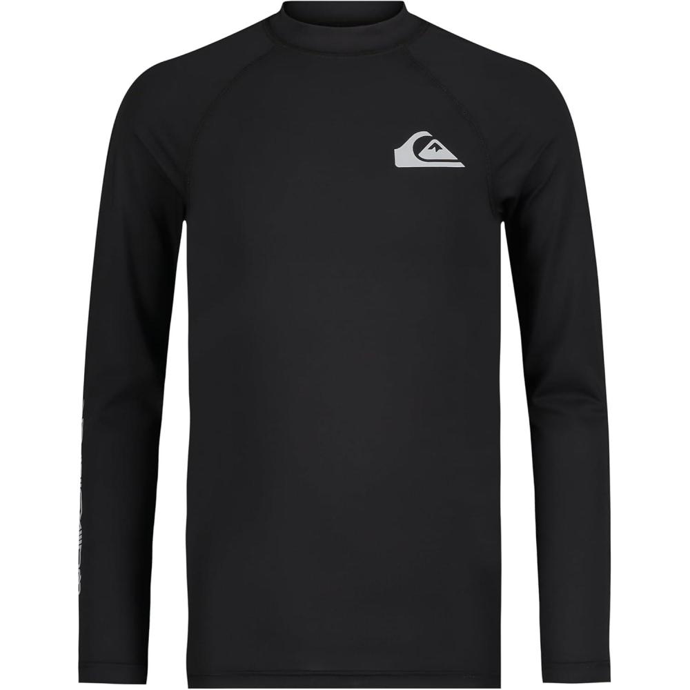 image:imageQuiksilver Boys Long Sleeve Snug Fit Rashguard Surf Shirt with UPF 50 Sun Protection Kids Swim TopBlack