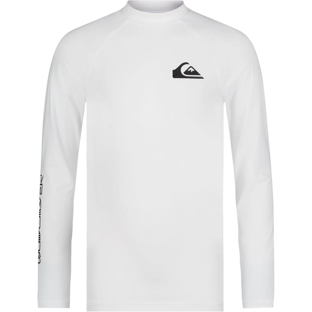 image:imageQuiksilver Boys Long Sleeve Snug Fit Rashguard Surf Shirt with UPF 50 Sun Protection Kids Swim TopWhite