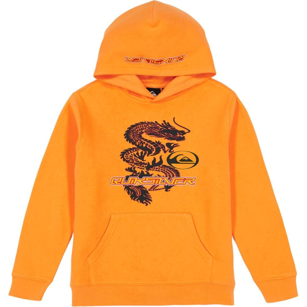 image:imageQuiksilver Boys Pullover Hoodie Sweatshirt Soft amp Comfortable Fleece Front PocketOrange Dragon