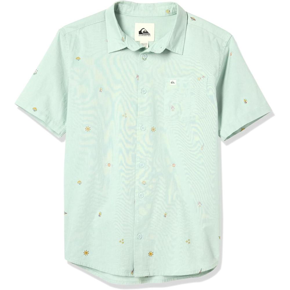 image:imageQuiksilver Boys Short Sleeve Classic Woven Shirt Button Down Top Stylish amp ComfortableMix Cloud Blue