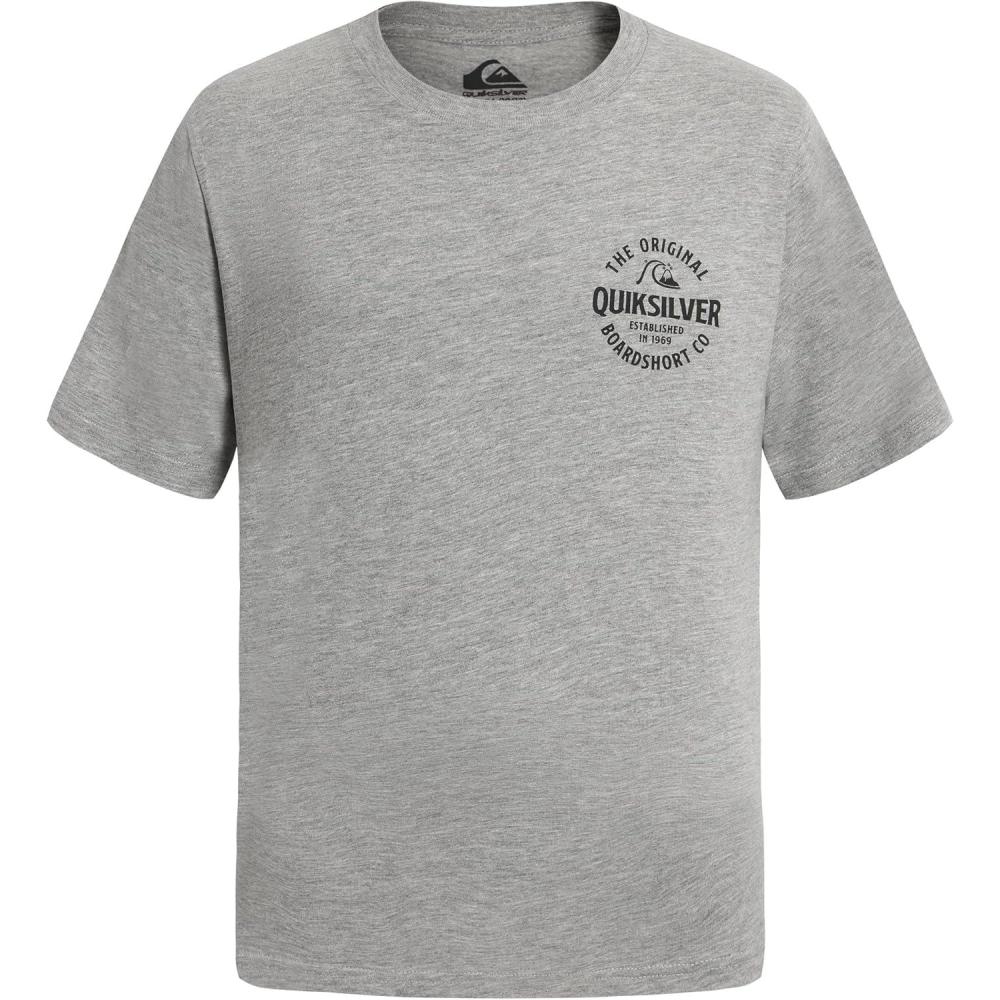 image:imageQuiksilver Boys Short Sleeve Logo Graphic TShirt Soft amp Comfortable Regular FitGrey Locked Up