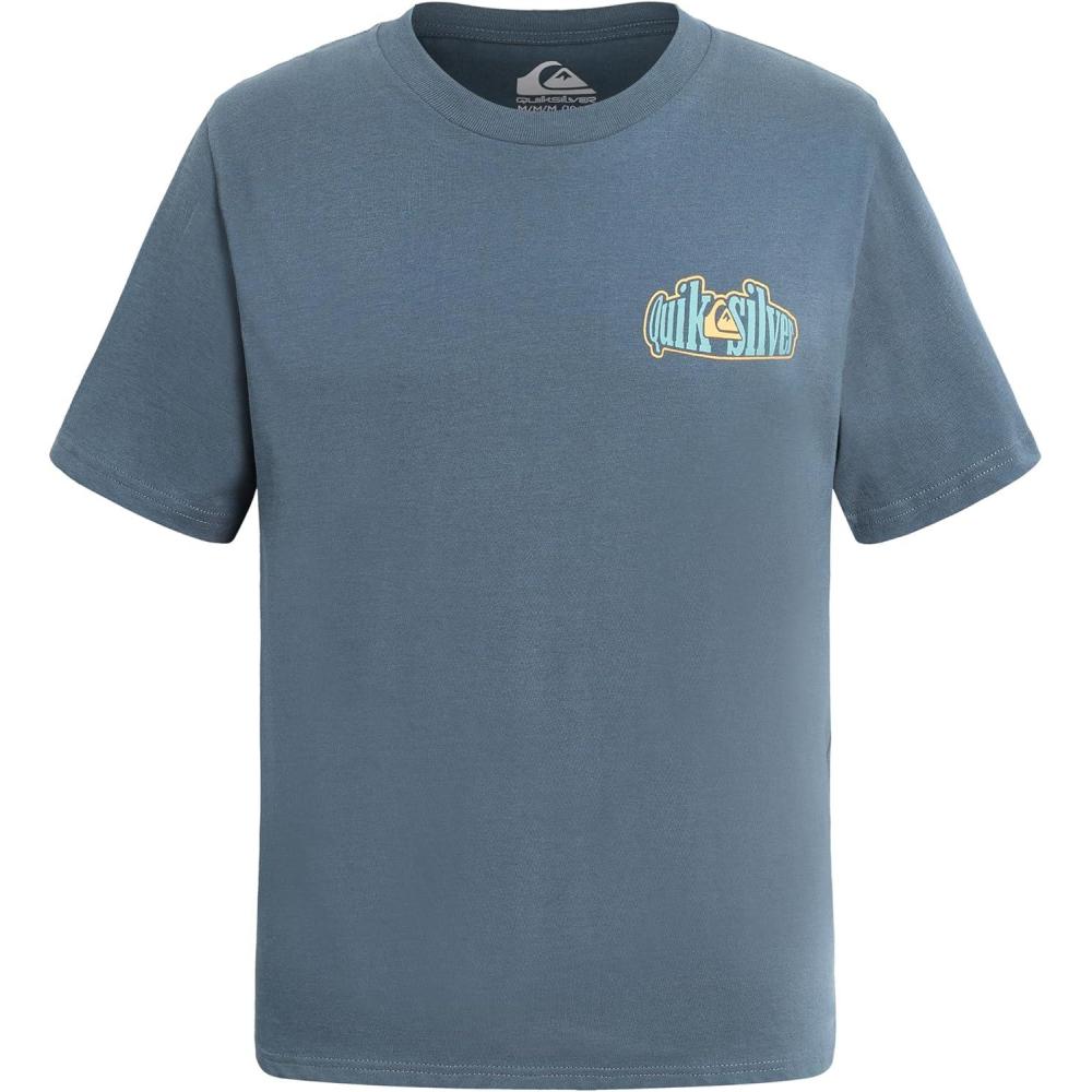 image:imageQuiksilver Boys Short Sleeve Logo Graphic TShirt Soft amp Comfortable Regular FitOrion Squeeze