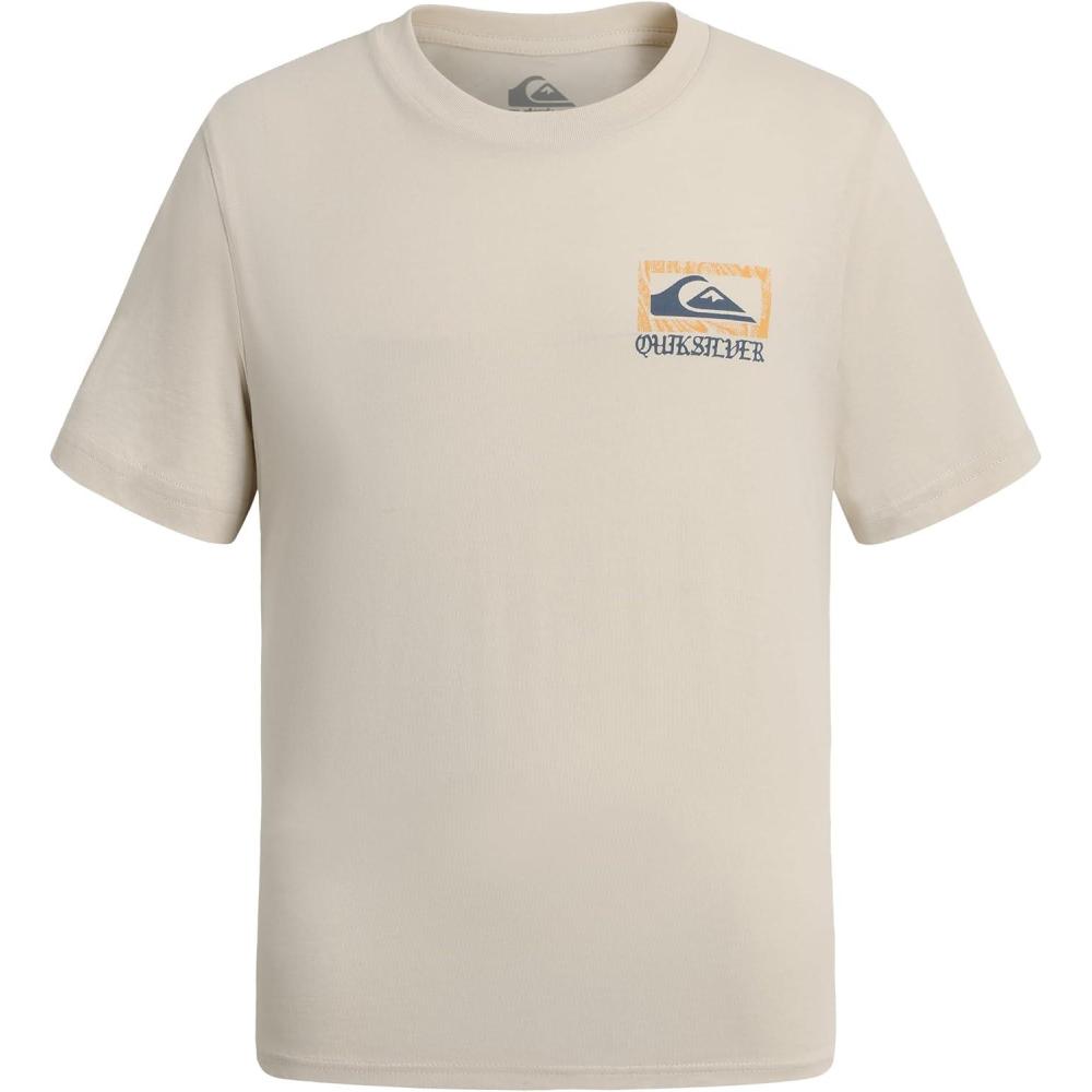image:imageQuiksilver Boys Short Sleeve Logo Graphic TShirt Soft amp Comfortable Regular FitSilver Birch Sea