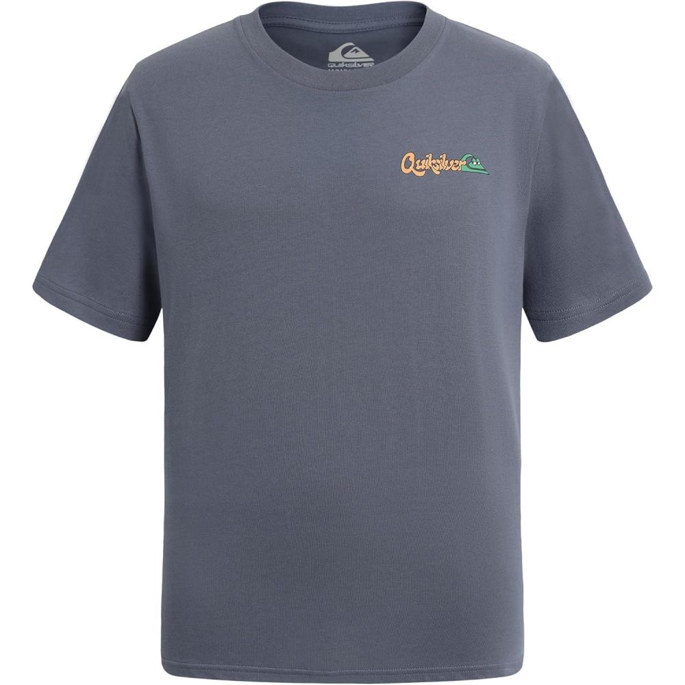 image:imageQuiksilver Boys Short Sleeve Logo Graphic TShirt Soft amp Comfortable Regular FitStormy Seas Glare