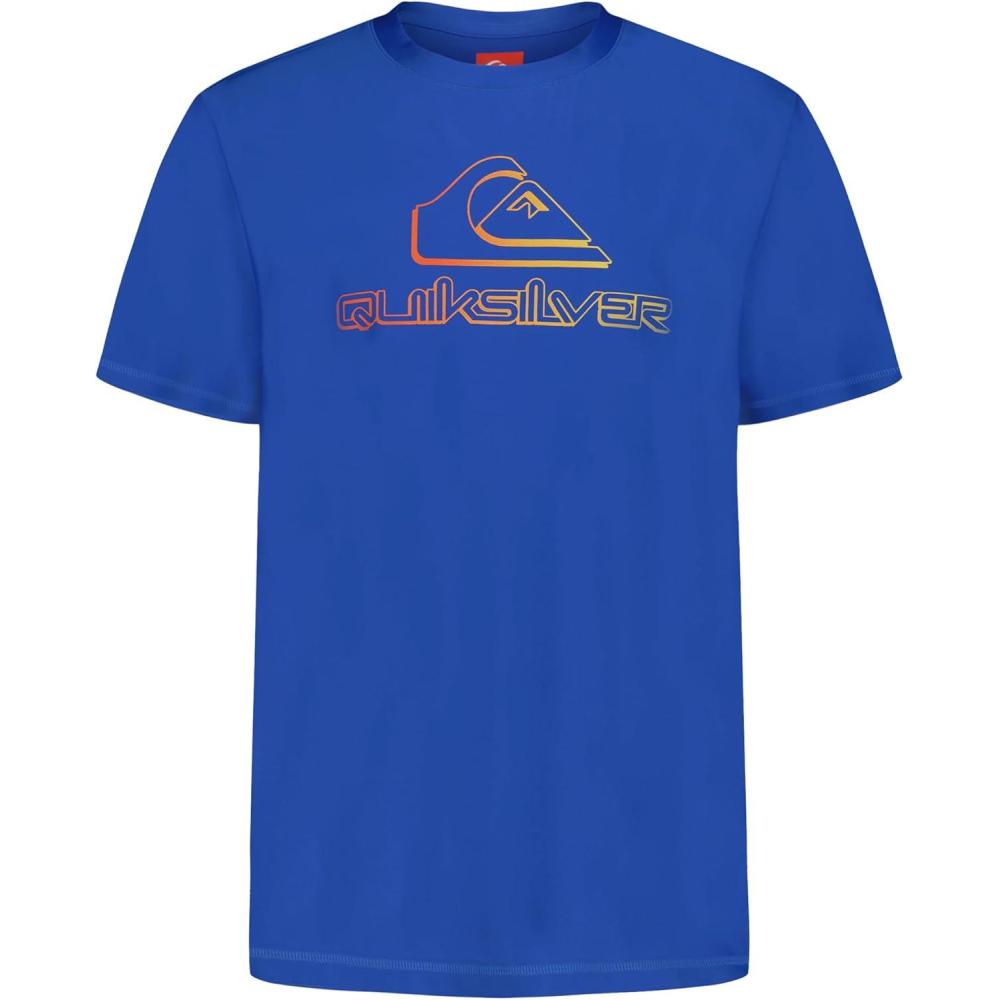 image:imageQuiksilver Boys Short Sleeve Rashguard Surf Shirt with UPF 50 Sun Protection Kids Swim TopNebulas Blue