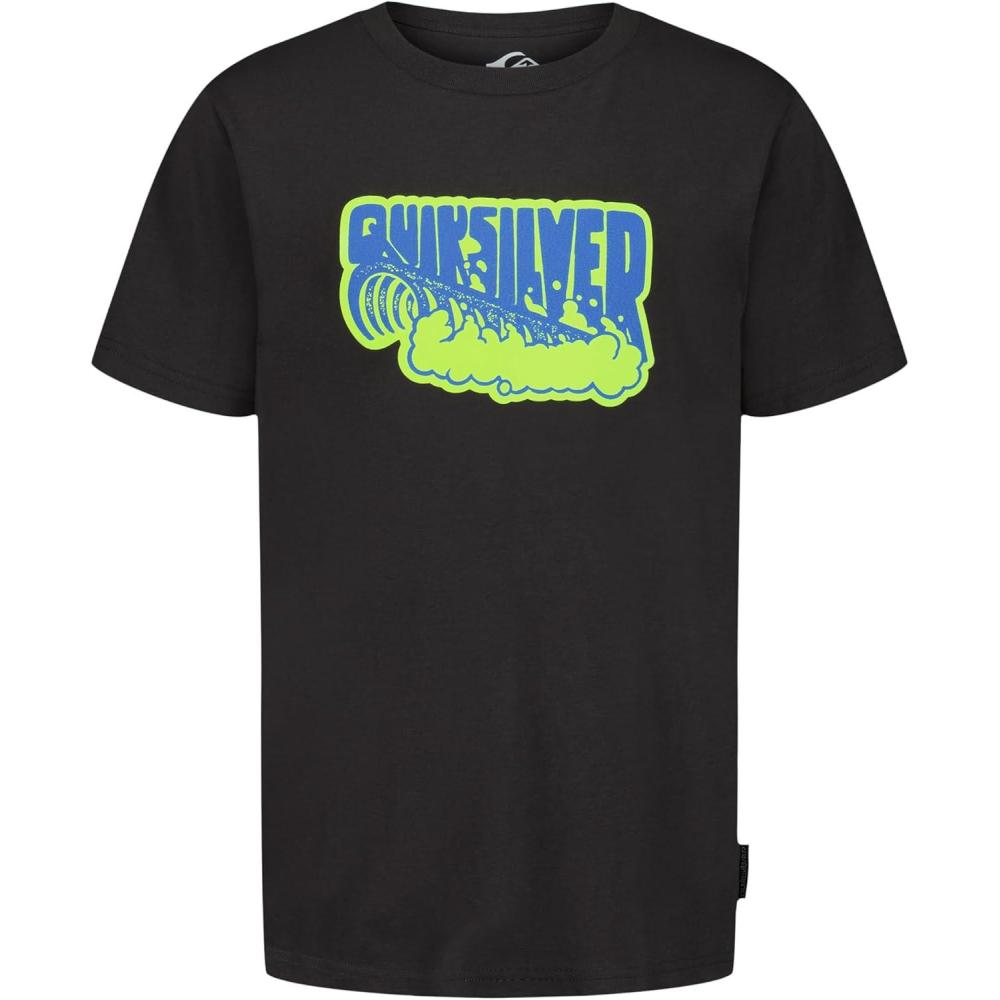 image:imageQuiksilver Boys Short Sleeve Screen Print Graphic TShirt Soft amp Comfortable Regular FitPhantom Archwave