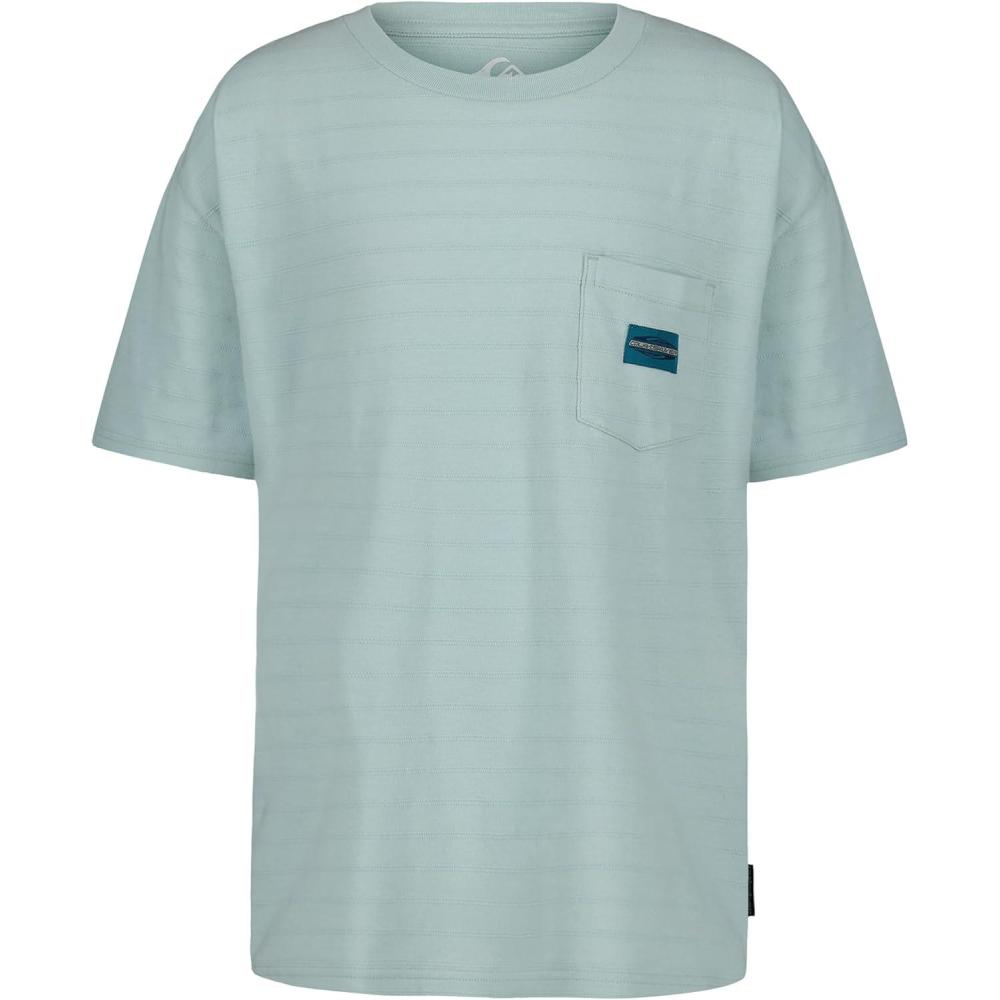 image:imageQuiksilver Boys Short Sleeve Striped TShirt Soft amp Comfortable Regular FitBlue Haze