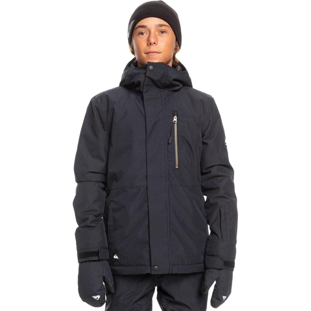 image:imageQuiksilver boys Mission Solid Jacket ToddlerLittle KidsBig KidsTrue Black