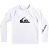 Quiksilver Boys’ Long Sleeve Snug Fit Rashguard Surf Shirt with UPF 50+ Sun Protection, Kid’s Swim Top(White (Ages 2-7))