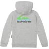 Quiksilver Boys’ Pullover Hoodie Sweatshirt, Soft & Comfortable Fleece, Front Pocket(Light Grey Omni)