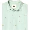 Quiksilver Boys’ Short Sleeve Classic Woven Shirt, Button Down Top, Stylish & Comfortable(Mix Cloud Blue)