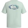Quiksilver Boys’ Short Sleeve Logo Graphic T-Shirt, Soft & Comfortable, Regular Fit(Mist Green Link)