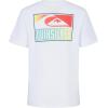 Quiksilver Boys’ Short Sleeve Logo Graphic T-Shirt, Soft & Comfortable, Regular Fit(White Grady Case)