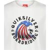 Quiksilver Boys’ Short Sleeve Screen Print Graphic T-Shirt, Soft & Comfortable, Regular Fit(Flag Wave White)