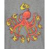 Quiksilver Boys’ Short Sleeve Screen Print Graphic T-Shirt, Soft & Comfortable, Regular Fit(Gray Octo)