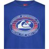 Quiksilver Boys’ Short Sleeve Screen Print Graphic T-Shirt, Soft & Comfortable, Regular Fit(Royal Oval Stamp)
