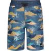 Quiksilver Boys’ Boardshorts with UPF 50+ Sun Protection, Quick Dry Swim Shorts(Blue Slow Daze)
