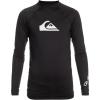 Quiksilver Boys’ Long Sleeve Snug Fit Rashguard Surf Shirt with UPF 50+ Sun Protection, Kid’s Swim Top(Black 222)