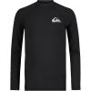 Quiksilver Boys’ Long Sleeve Snug Fit Rashguard Surf Shirt with UPF 50+ Sun Protection, Kid’s Swim Top(Black)