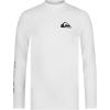 Quiksilver Boys’ Long Sleeve Snug Fit Rashguard Surf Shirt with UPF 50+ Sun Protection, Kid’s Swim Top(White)