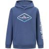Quiksilver Boys’ Pullover Hoodie Sweatshirt, Soft & Comfortable Fleece, Front Pocket(Navy Retro)