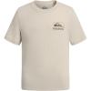 Quiksilver Boys’ Short Sleeve Logo Graphic T-Shirt, Soft & Comfortable, Regular Fit(Silver Birch Sea)