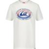 Quiksilver Boys’ Short Sleeve Screen Print Graphic T-Shirt, Soft & Comfortable, Regular Fit(Egret Oval Stamp)